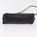 Chloe Lily Shoulder Bag Leather Black Gold Auth hk3380-5