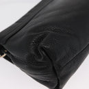 Chloe Lily Shoulder Bag Leather Black Gold Auth hk3380-17