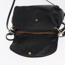 Chloe Lily Shoulder Bag Leather Black Gold Auth hk3380-10