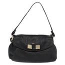 Chloe Lily Shoulder Bag Leather Black Gold Auth hk3380-13