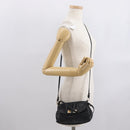 Chloe Lily Shoulder Bag Leather Black Gold Auth hk3380-24