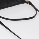 Chloe Lily Shoulder Bag Leather Black Gold Auth hk3380-7