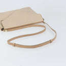 Chloe Kathy Shoulder Bag Leather Beige Gold Auth hk3382-7