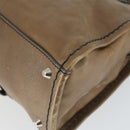 Chloe Edith Hand Bag Leather 2way Brown Silver Auth hk3383-17