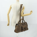Chloe Edith Hand Bag Leather 2way Brown Silver Auth hk3383-25
