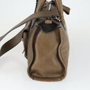 Chloe Edith Hand Bag Leather 2way Brown Silver Auth hk3383-3