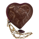 LOUIS VUITTON Vernis Porte Monnaie Coeur Coin Purse Violet M93563 Auth hk3392-1