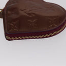 LOUIS VUITTON Vernis Porte Monnaie Coeur Coin Purse Violet M93563 Auth hk3392-15