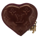 LOUIS VUITTON Vernis Porte Monnaie Coeur Coin Purse Violet M93563 Auth hk3392-2
