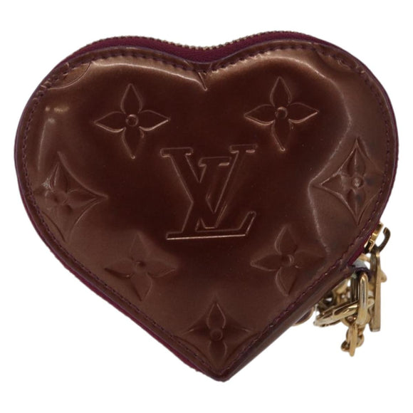 LOUIS VUITTON Vernis Porte Monnaie Coeur Coin Purse Violet M93563 Auth hk3392