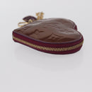 LOUIS VUITTON Vernis Porte Monnaie Coeur Coin Purse Violet M93563 Auth hk3392-3