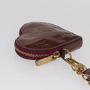 LOUIS VUITTON Vernis Porte Monnaie Coeur Coin Purse Violet M93563 Auth hk3392-4