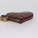 LOUIS VUITTON Vernis Porte Monnaie Coeur Coin Purse Violet M93563 Auth hk3392-5