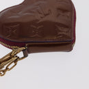 LOUIS VUITTON Vernis Porte Monnaie Coeur Coin Purse Violet M93563 Auth hk3392-14