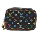 LOUIS VUITTON Monogram Multicolor Trousse Wapity Pouch Black M58034 Auth hk3393-13