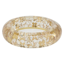 LOUIS VUITTON Brasserie Unclosure GM Bracelet Plastic Gold M65865 LV Auth hk3394