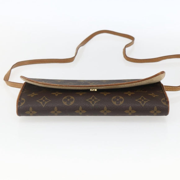 LOUIS VUITTON Monogram Pochette Twin GM Shoulder Bag M51852 LV Auth hk3399
