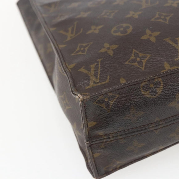 LOUIS VUITTON Monogram Sac Plat Hand Bag M51140 LV Auth hk3417