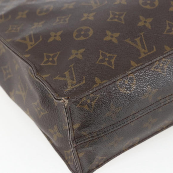 LOUIS VUITTON Monogram Sac Plat Hand Bag M51140 LV Auth hk3417