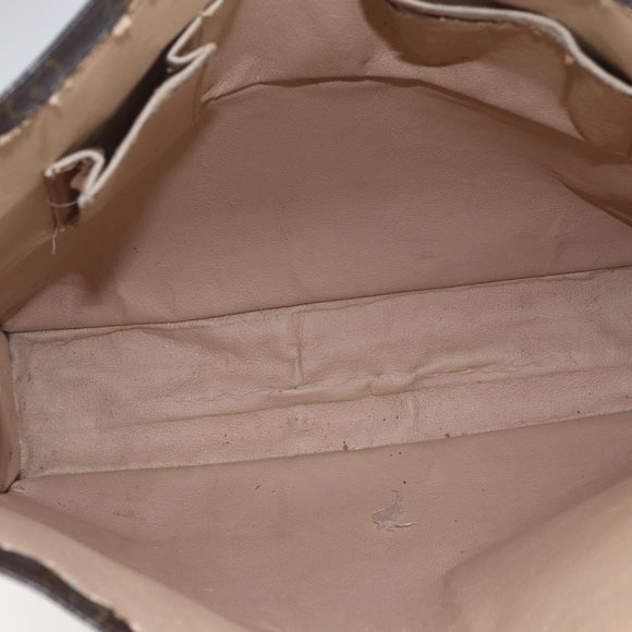 LOUIS VUITTON Monogram Sac Plat Hand Bag M51140 LV Auth hk3417