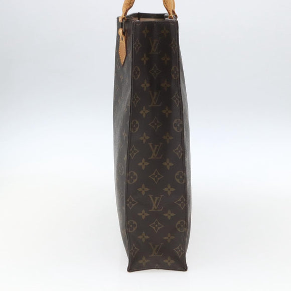 LOUIS VUITTON Monogram Sac Plat Hand Bag M51140 LV Auth hk3418