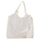 LOUIS VUITTON Epi Plage Via Bag Vinyl Leather Clear White M92153 Auth hk3428-1