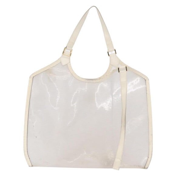 LOUIS VUITTON Epi Plage Via Bag Vinyl Leather Clear White M92153 Auth hk3428
