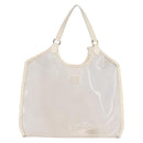 LOUIS VUITTON Epi Plage Via Bag Vinyl Leather Clear White M92153 Auth hk3428-2