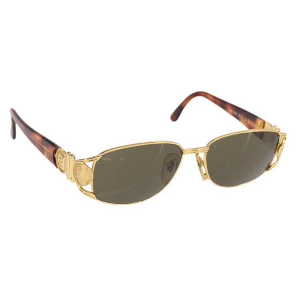 FENDI Sunglasses metal Gold Tone Auth hk3433