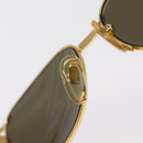 FENDI Sunglasses metal Gold Tone Auth hk3433-9