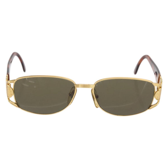 FENDI Sunglasses metal Gold Tone Auth hk3433