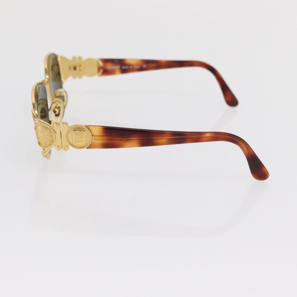 FENDI Sunglasses metal Gold Tone Auth hk3433