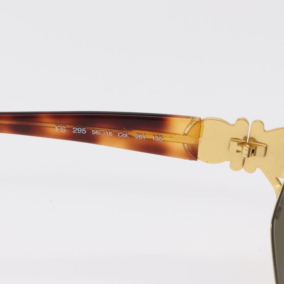 FENDI Sunglasses metal Gold Tone Auth hk3433