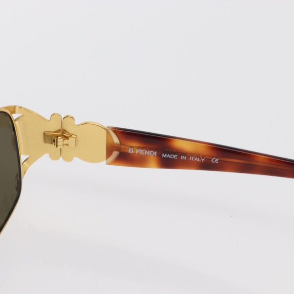 FENDI Sunglasses metal Gold Tone Auth hk3433