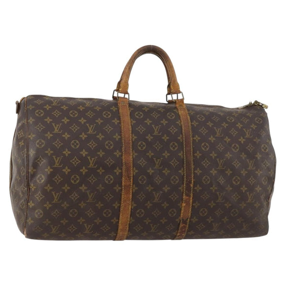 LOUIS VUITTON Monogram Keepall Bandouliere 60 Boston Bag M41412 LV Auth hk3438