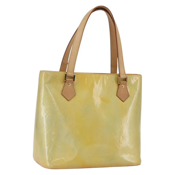 LOUIS VUITTON Monogram Vernis Houston Hand Bag Gris M91053 LV Auth hk3454