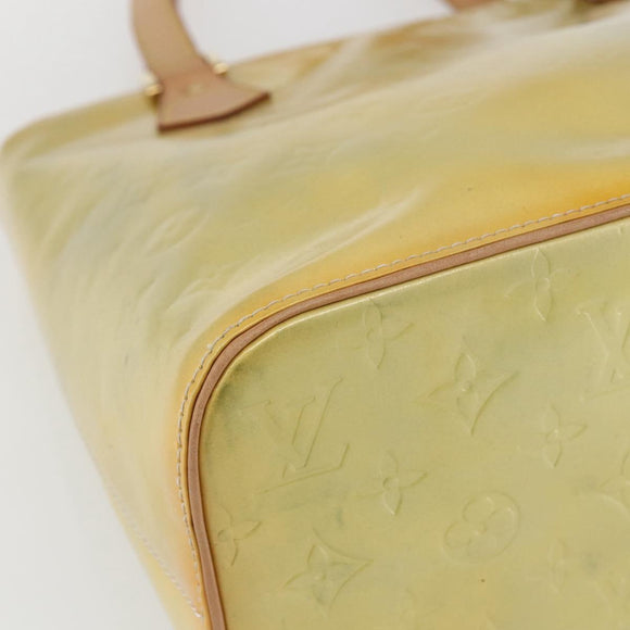 LOUIS VUITTON Monogram Vernis Houston Hand Bag Gris M91053 LV Auth hk3454