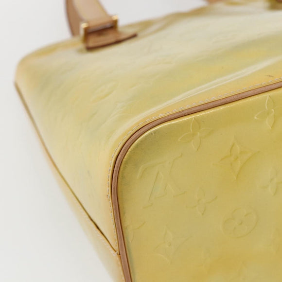 LOUIS VUITTON Monogram Vernis Houston Hand Bag Gris M91053 LV Auth hk3454