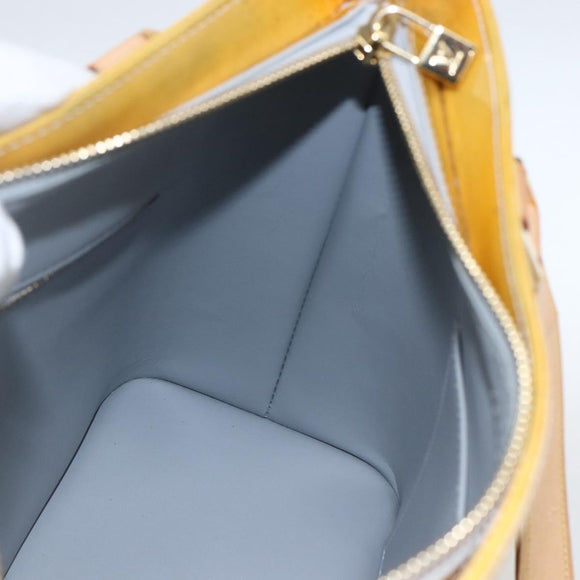 LOUIS VUITTON Monogram Vernis Houston Hand Bag Gris M91053 LV Auth hk3454