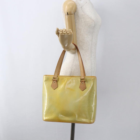 LOUIS VUITTON Monogram Vernis Houston Hand Bag Gris M91053 LV Auth hk3454