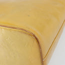 LOUIS VUITTON Monogram Vernis Houston Hand Bag Beige M91004 LV Auth hk3455-16