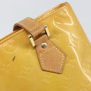 LOUIS VUITTON Monogram Vernis Houston Hand Bag Beige M91004 LV Auth hk3455-18