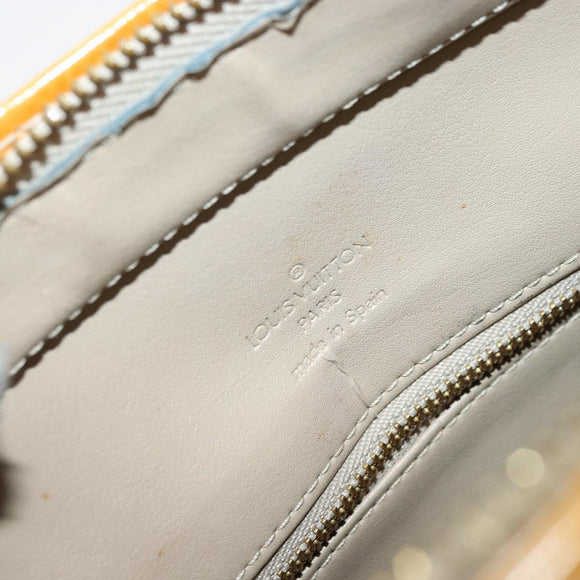 LOUIS VUITTON Monogram Vernis Houston Hand Bag Beige M91004 LV Auth hk3455