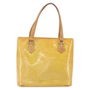 LOUIS VUITTON Monogram Vernis Houston Hand Bag Beige M91004 LV Auth hk3455-13