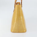 LOUIS VUITTON Monogram Vernis Houston Hand Bag Beige M91004 LV Auth hk3455-3