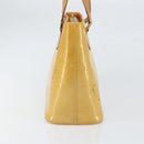 LOUIS VUITTON Monogram Vernis Houston Hand Bag Beige M91004 LV Auth hk3455-4