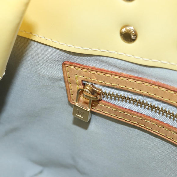 LOUIS VUITTON Monogram Vernis Reade PM Hand Bag Perle M91336 LV Auth hk3456