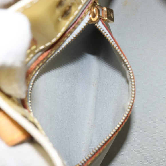 LOUIS VUITTON Monogram Vernis Reade PM Hand Bag Perle M91336 LV Auth hk3456