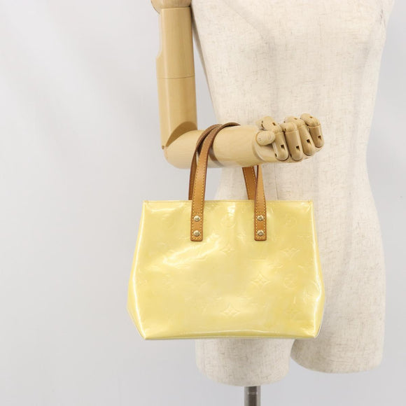 LOUIS VUITTON Monogram Vernis Reade PM Hand Bag Perle M91336 LV Auth hk3456