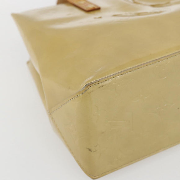 LOUIS VUITTON Monogram Vernis Reade PM Hand Bag Beige M91334 LV Auth hk3457